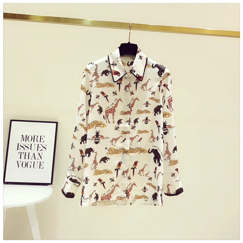 Женская винтажная рубашка с принтом животного, A606
Женская винтажная рубашка с принтом животного, A606