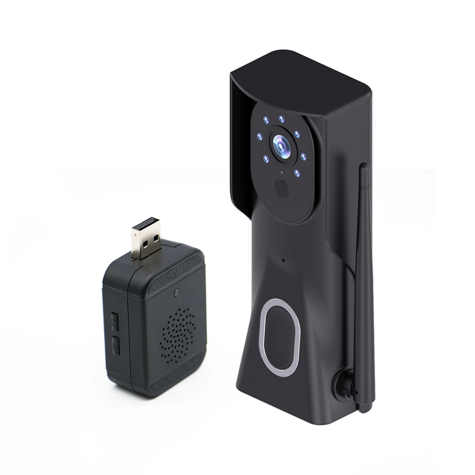 Wi-Fi видео дверной звонок M21 с USB-сигналом 1080P визуальный в реальном времени домофон с пассивным ИК-датчиком ночного видения двухсторонний раз...
Wi-Fi видео дверной звонок M21 с USB-сигналом 1080P визуальный в реальном времени домофон с пассивным ИК-датчиком ночного видения двухсторонний раз...