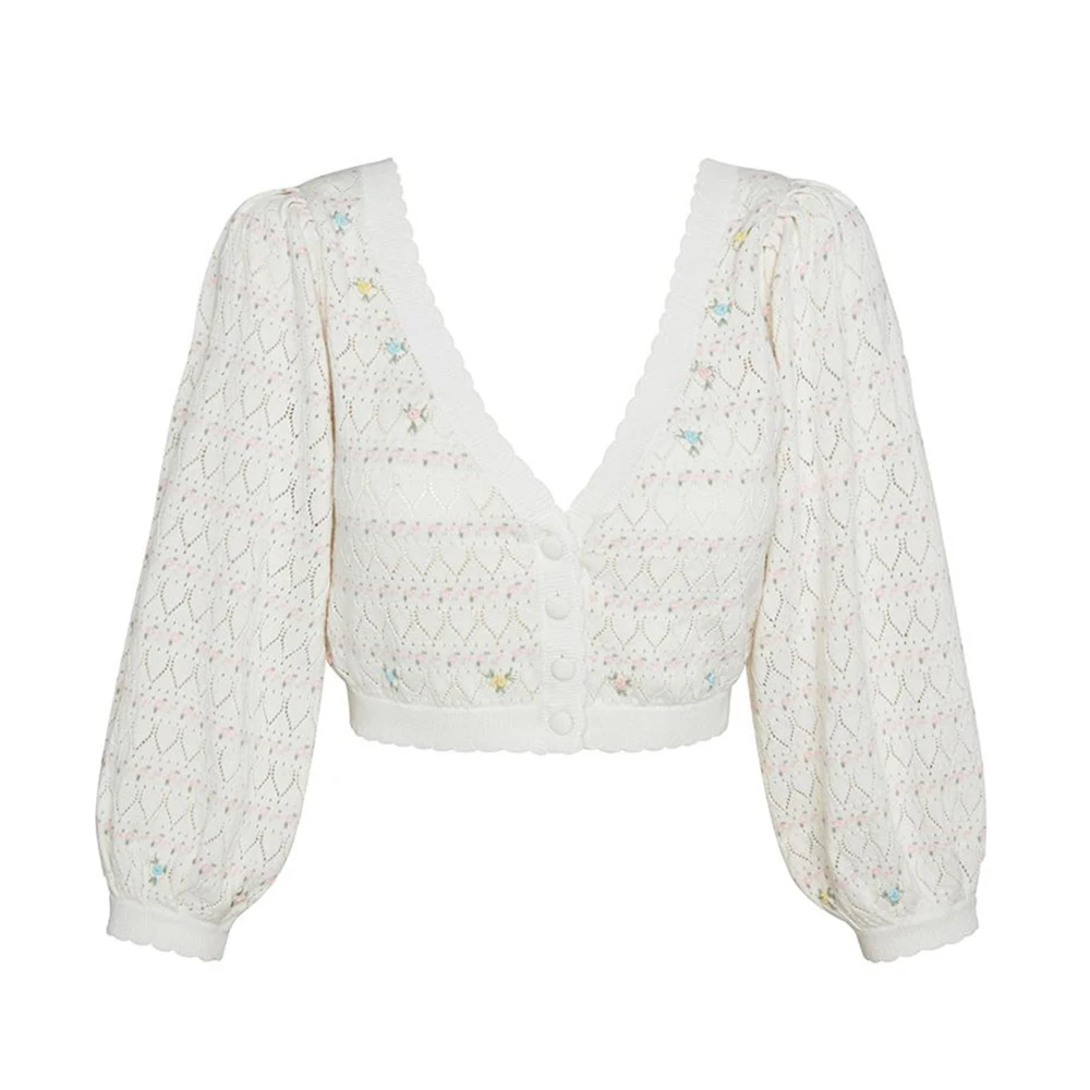 Women Retro Romantic Crop Blouse mesh fabric Shirt 2021 Chic Female v neck Flower Hollow Out Tops Navel exposed Knit cardigan
Women Retro Romantic Crop Blouse mesh fabric Shirt 2021 Chic Female v neck Flower Hollow Out Tops Navel exposed Knit cardigan