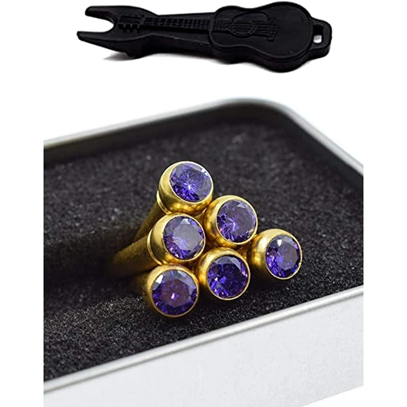 6Pcs Acoustic Guitar Bridge Pins Round Head Brass Copper for Guitar with Guitar Bridge Pin Puller (Crystal)
6Pcs Acoustic Guitar Bridge Pins Round Head Brass Copper for Guitar with Guitar Bridge Pin Puller (Crystal)