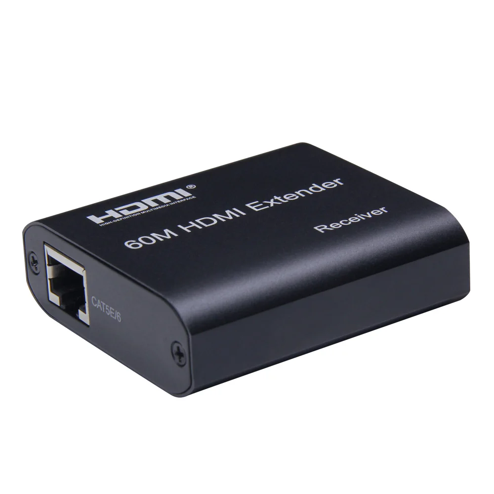 1080P HDMI-совместимый удлинитель передатчик приемник Cat5e/Cat6 RJ45 Ethernet-кабеля до 60 м для