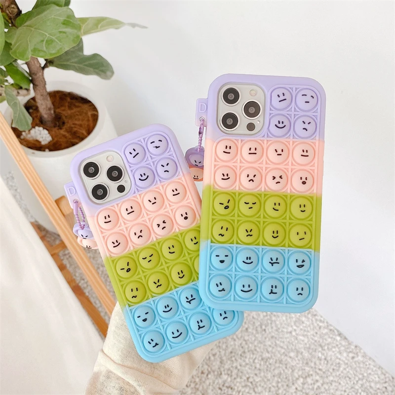 Push Bubble Relieve Stress Phone Case For iPhone 7 8 Plus 12 Mini 11 Pro X XR XS Max 12pro Fidget Toys Rainbow Silicone Cover
Push Bubble Relieve Stress Phone Case For iPhone 7 8 Plus 12 Mini 11 Pro X XR XS Max 12pro Fidget Toys Rainbow Silicone Cover