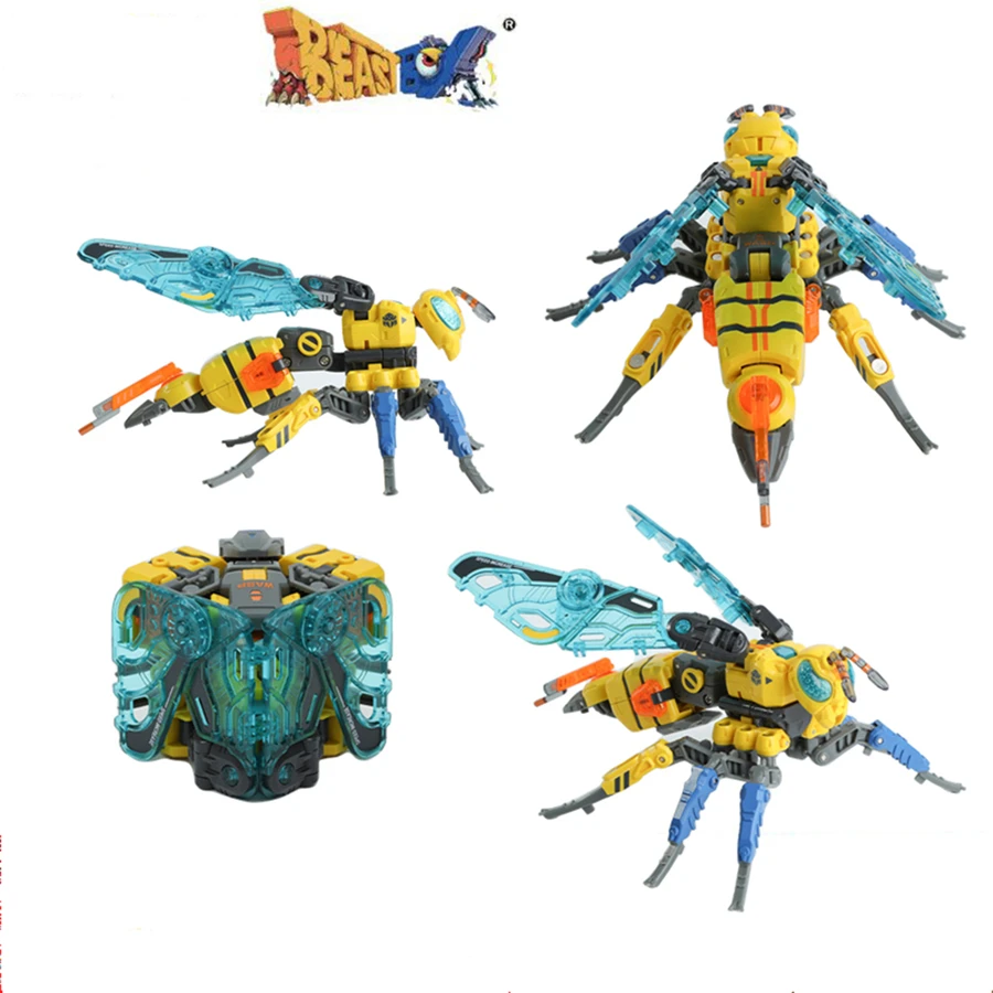 

BeastBox Deformation Robots Transformation Animal Toy Cube Model Bee Hornet Bumblebee Wasp Action Figure Jugetes For Gifts