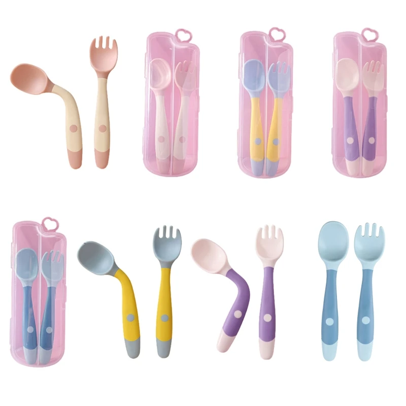 67JC Baby Children Spoon Fork Set Soft Bendable Silicone Scoop Fork Kit Tableware Toddler Training Feeding Cutlery Utensil
67JC Baby Children Spoon Fork Set Soft Bendable Silicone Scoop Fork Kit Tableware Toddler Training Feeding Cutlery Utensil
