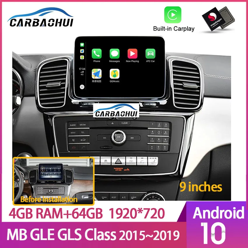 Автомобильный мультимедийный плеер для Mercedes Benz GLE GLS Class 350 450 500 580 63 w166 2015 ~ 2019 радио Android GPS навигационная система
Автомобильный мультимедийный плеер для Mercedes Benz GLE GLS Class 350 450 500 580 63 w166 2015 ~ 2019 радио Android GPS навигационная система