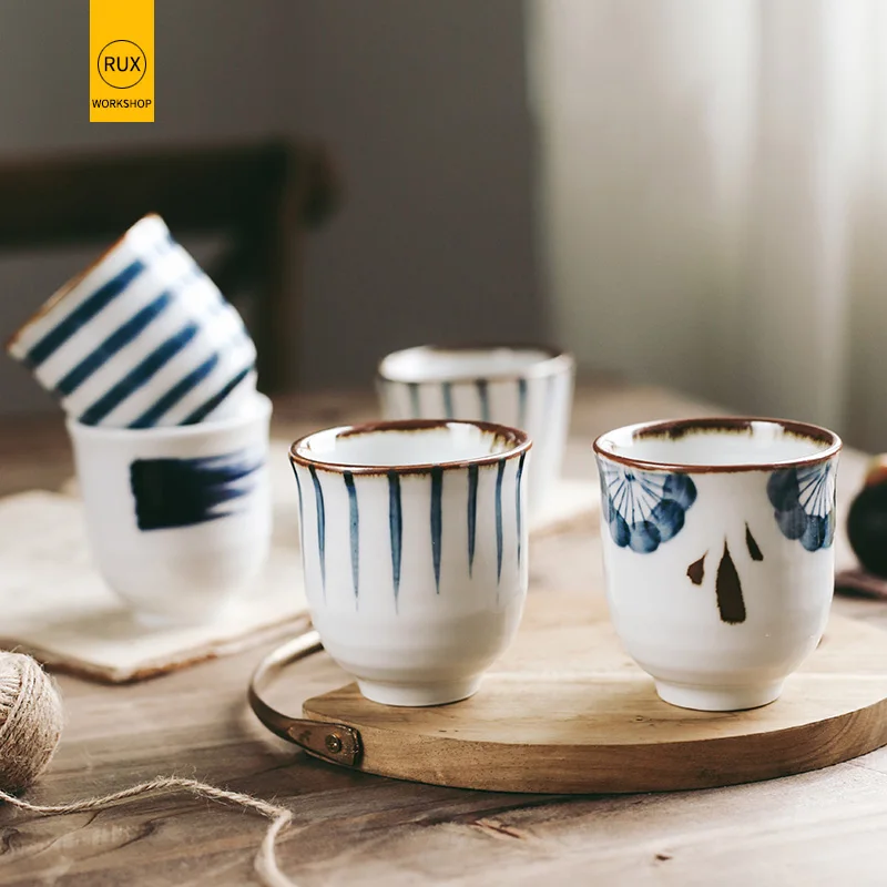 RUX 1-4pc 190ml Japanese style hand drawn tea cup Ceramic water cup Cuisine Drinkware Restaurant tableware wholesale
RUX 1-4pc 190ml Japanese style hand drawn tea cup Ceramic water cup Cuisine Drinkware Restaurant tableware wholesale