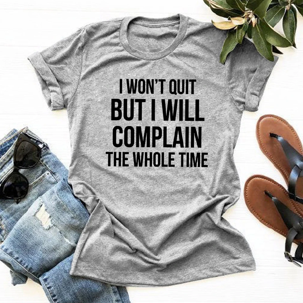 I Won't Quit But I Will Complain The Whole Time T-shirt Funny Women Running Workout Tshirt Casual Summer Slogan Exercise Tee Top
I Won't Quit But I Will Complain The Whole Time T-shirt Funny Women Running Workout Tshirt Casual Summer Slogan Exercise Tee Top