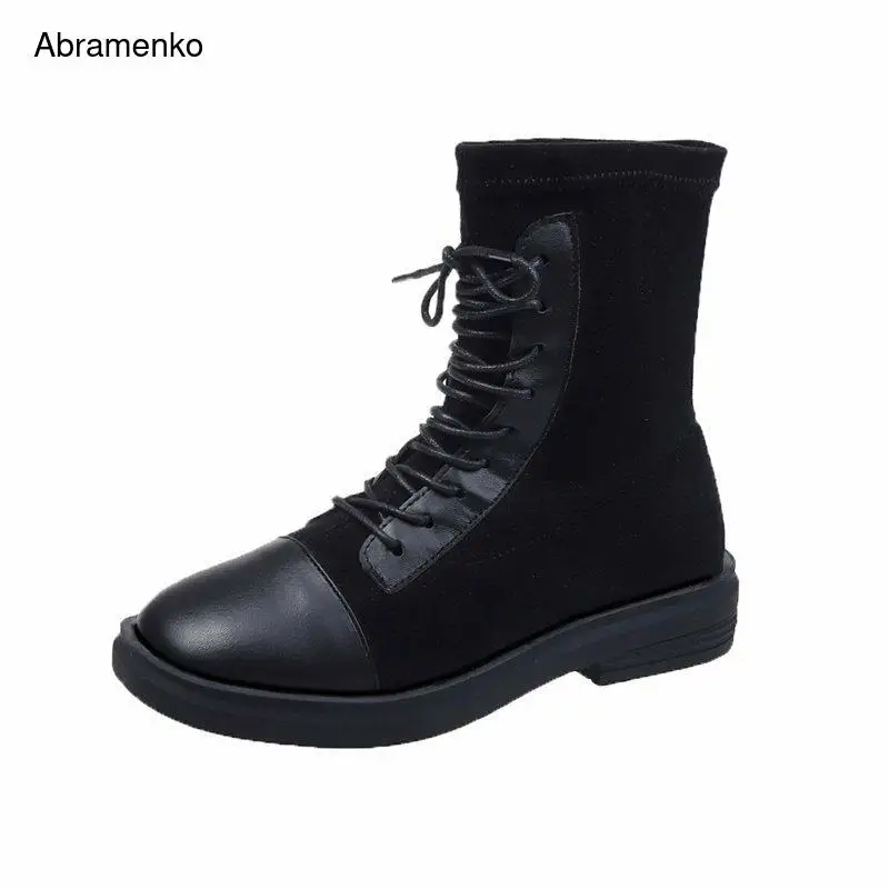 Women Lace Up Boots Army Military Ankle Punk Motorcycle Boots Round Toe Ladies Black PU Leather Boots Shoes Size 35-39
Women Lace Up Boots Army Military Ankle Punk Motorcycle Boots Round Toe Ladies Black PU Leather Boots Shoes Size 35-39
