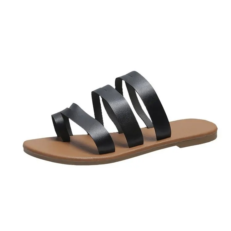 Large size set-toe sandals and slippers women 2021 new Rome fashion small fresh soft-soled slippers women 
Large size set-toe sandals and slippers women 2021 new Rome fashion small fresh soft-soled slippers women