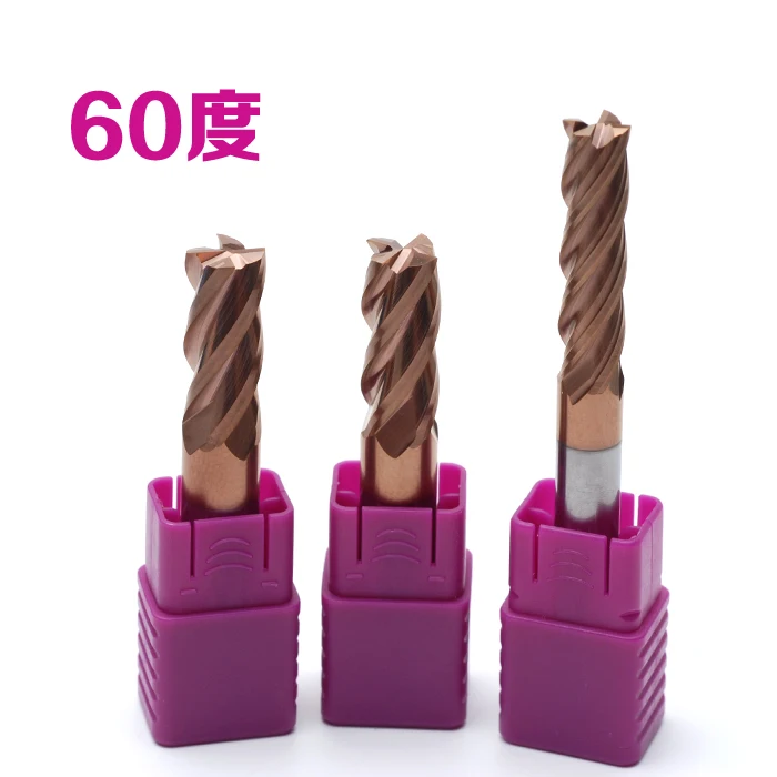 Spring Bao 60 degrees 4-edge stainless steel coated tungsten steel alloy flat-head end mill CNC tool 2 4 6 8 10.
Spring Bao 60 degrees 4-edge stainless steel coated tungsten steel alloy flat-head end mill CNC tool 2 4 6 8 10.
