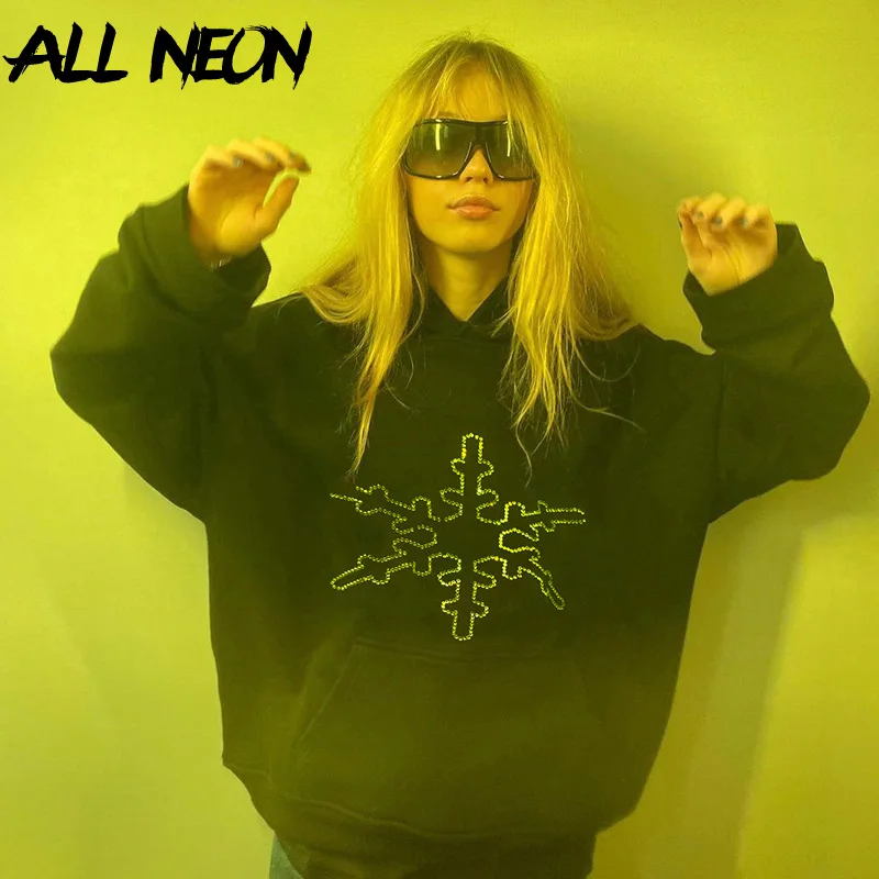 ALLNeon Grunge Punk Streetwear Snowflake Print Oversized Hoodies Y2K Mall Goth Diamond Long Sleeve Black Sweatshirts with Pocket
ALLNeon Grunge Punk Streetwear Snowflake Print Oversized Hoodies Y2K Mall Goth Diamond Long Sleeve Black Sweatshirts with Pocket