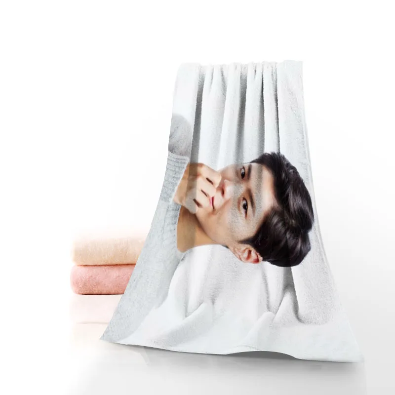 

New Customizable Park Bo Gum Actor Fitness Sports Portable Quick-Drying Towel Yoga Outdoor Bamboo Fiber Towels Size 35x75cm