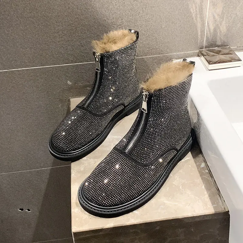 Winter Chelsea Boots Ladies Cow Leather Shoes for Women Wedges Warm Fur Platform Snow Boots Female Solid Botines Mujer
Winter Chelsea Boots Ladies Cow Leather Shoes for Women Wedges Warm Fur Platform Snow Boots Female Solid Botines Mujer