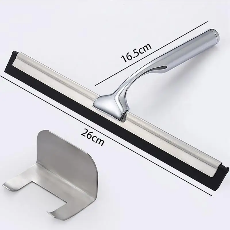 High Quality Shower Squeegee Window Wiper 26cm Stainless Steel Window Squeegee Shower Cleaner with 2pcs Self Adhesive Hook
High Quality Shower Squeegee Window Wiper 26cm Stainless Steel Window Squeegee Shower Cleaner with 2pcs Self Adhesive Hook