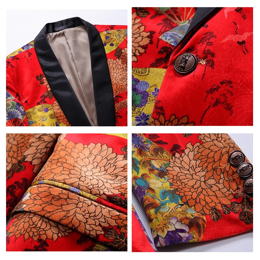 Red Velvet Blazer Men New Autumn Chinese Style Blazers For Men 5XL Groom Wedding Man Blazer Floral Printed Prom Stage Wear Q745
Red Velvet Blazer Men New Autumn Chinese Style Blazers For Men 5XL Groom Wedding Man Blazer Floral Printed Prom Stage Wear Q745