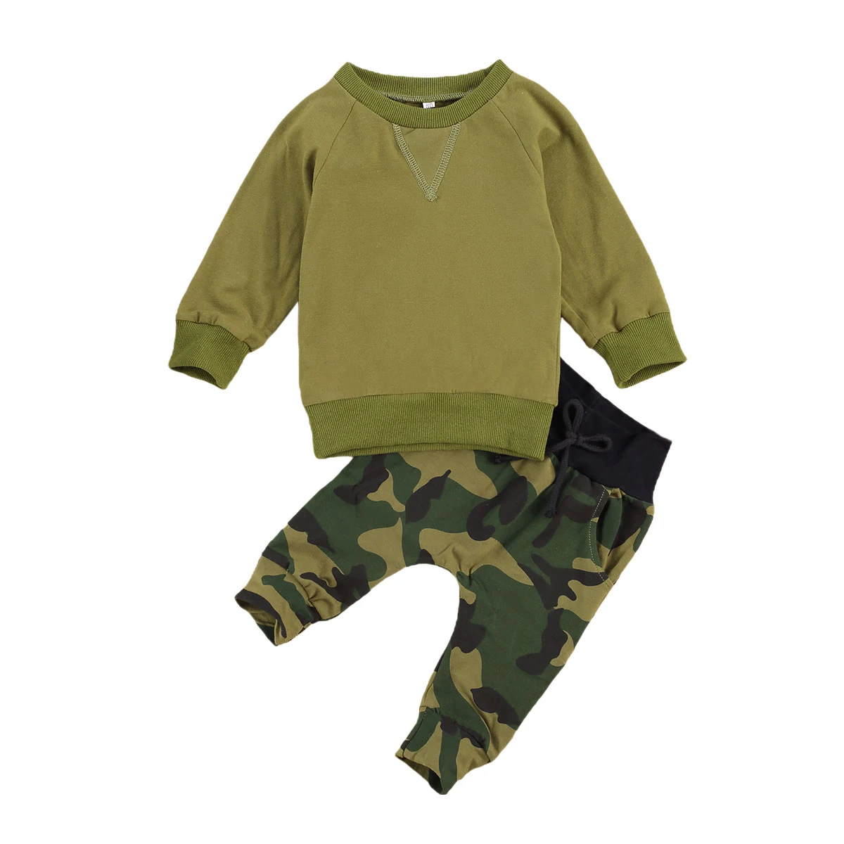 Baby Boy Clothes 2020 Camouflage Pattern Ribbed Long Sleeves + Trousers Elastic Waist Adjustable Drawstring Spring Clothing
Baby Boy Clothes 2020 Camouflage Pattern Ribbed Long Sleeves + Trousers Elastic Waist Adjustable Drawstring Spring Clothing