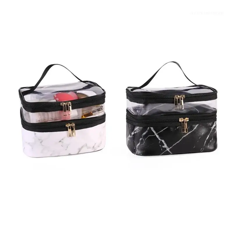 Marble Pattern Makeup Bags Travel Double Layer Cosmetics Portable Storage Case for Women Girls Reusable Toiletry Organizer Hot
Marble Pattern Makeup Bags Travel Double Layer Cosmetics Portable Storage Case for Women Girls Reusable Toiletry Organizer Hot
