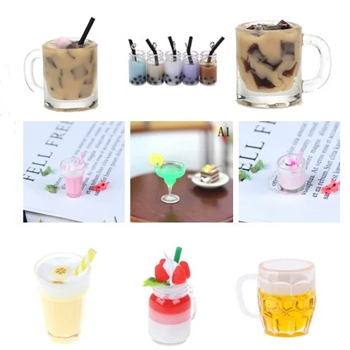 

Мини-мороженое Lemon Milk Фруктовый чай стакана воды миниатюры кукольный домик чашки Кухня на солнечных батареях 1:12 мини кукольный домик миниат...