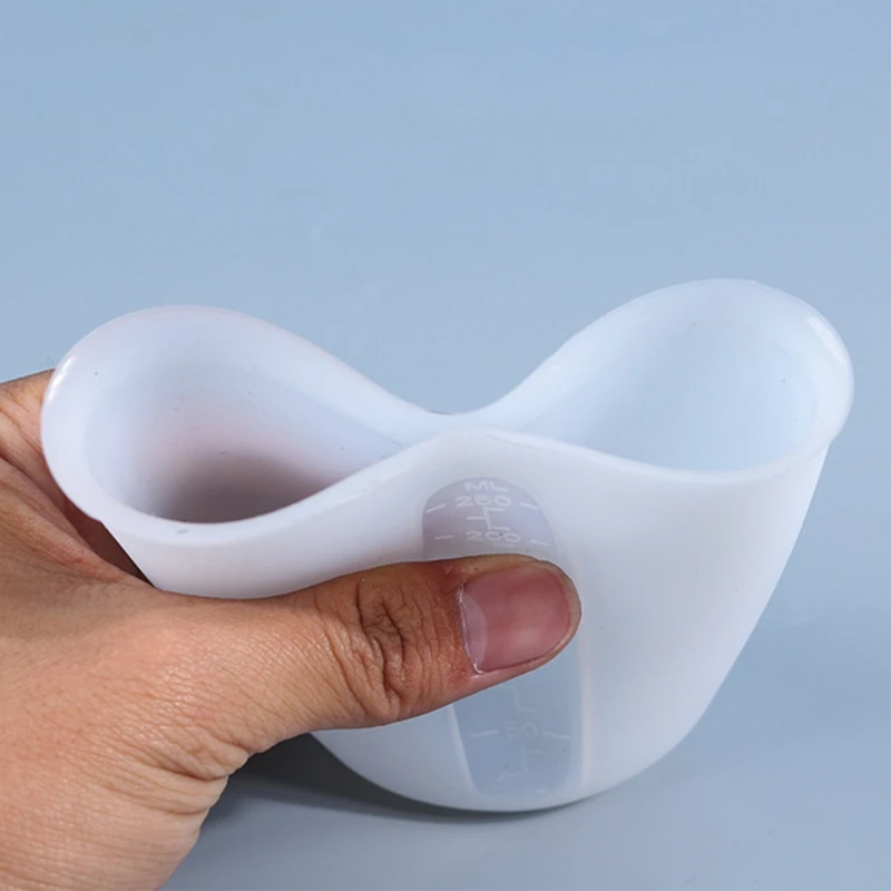 DIY Crafts Decor Crystal Epoxy Resin Mold 250ml Measuring Cup Mug Silicone Mould
