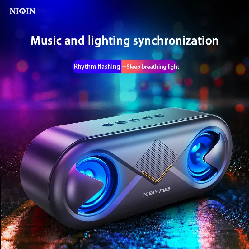 Portable Bluetooth 5.0 Speaker Wireless 4D Stereo Sound Loudspeaker Outdoor Double Speakers Support TF Card/USB Drive/AUX Player
Portable Bluetooth 5.0 Speaker Wireless 4D Stereo Sound Loudspeaker Outdoor Double Speakers Support TF Card/USB Drive/AUX Player