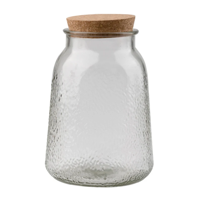 European relief wooden plug glass sealed tank modern household coarse grain storage jar transparent retro food container
European relief wooden plug glass sealed tank modern household coarse grain storage jar transparent retro food container