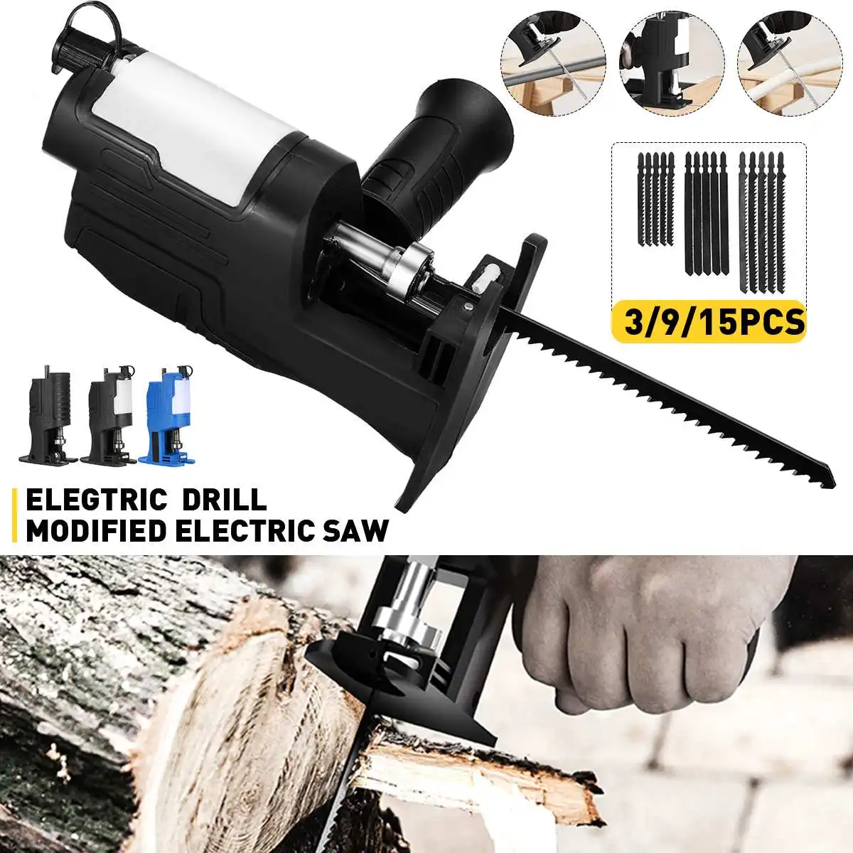 Cordless Reciprocating Saw Adapter Electric Drill Modified Electric Saw Hand Tool Wood Metal Cutter Saw Attachment Adapter
Cordless Reciprocating Saw Adapter Electric Drill Modified Electric Saw Hand Tool Wood Metal Cutter Saw Attachment Adapter