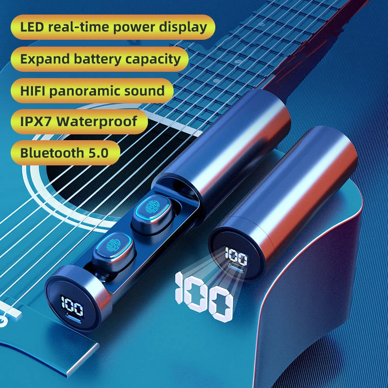 Bluetooth 5.0 Wireless Headphones Touch Control Sports Waterproof Earphone HiFi 9D Bass Stereo Earphone Headset With Microphone
Bluetooth 5.0 Wireless Headphones Touch Control Sports Waterproof Earphone HiFi 9D Bass Stereo Earphone Headset With Microphone