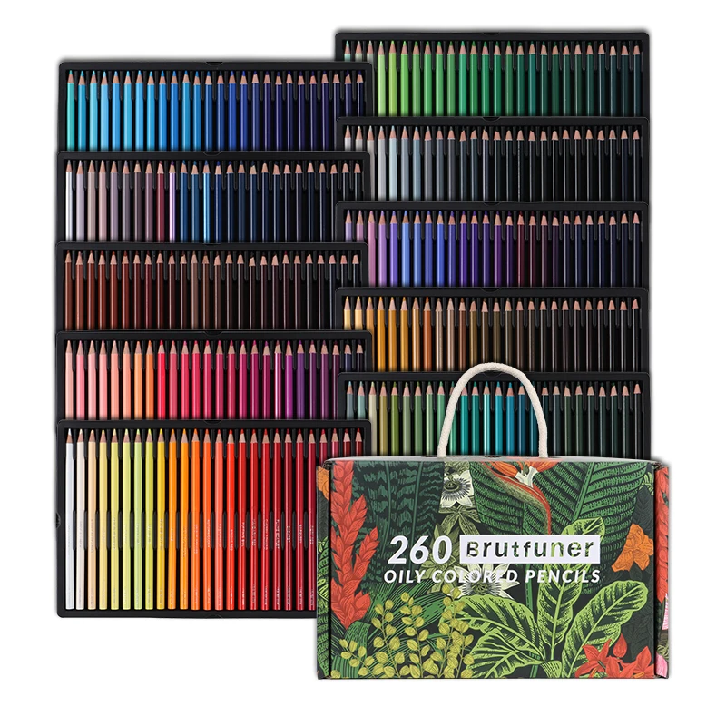 180/260/520 Colors Pencil Set for Kids Adults Gift Professional Colored Pencils For Drawing Soft Core Brutfuner Coloring Pencil
180/260/520 Colors Pencil Set for Kids Adults Gift Professional Colored Pencils For Drawing Soft Core Brutfuner Coloring Pencil