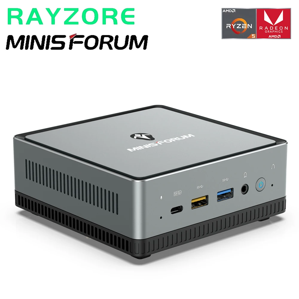 Фото Мини ПК MINISFORUM UM700 AMD Ryzen 7 3750H 4 0 Windows 10 Pro 4K тройной дисплей WIFI6 офисный игровой мини