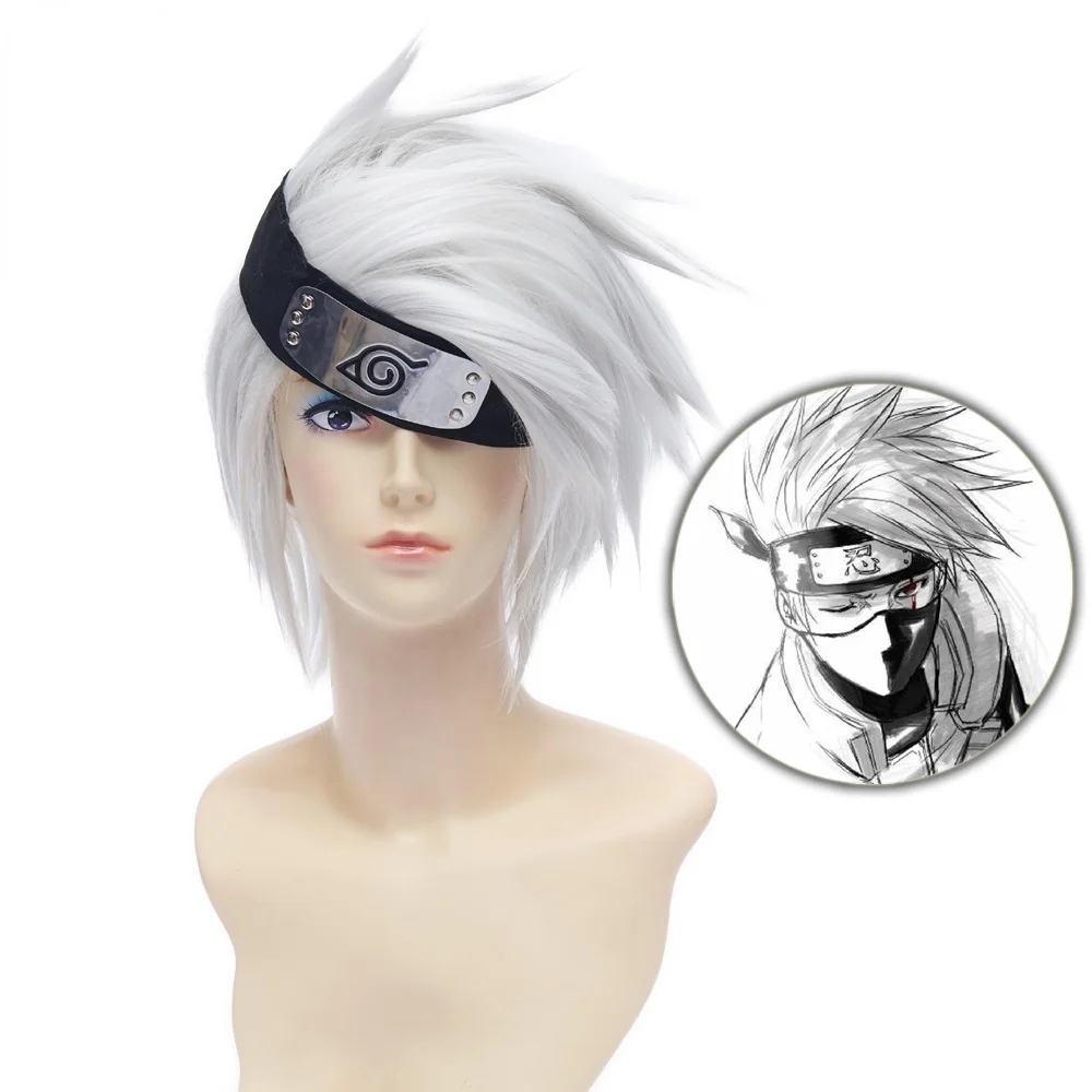 Anime Hatake Kakashi Silver White Short Cosplay Wig Synthetic Hair Perucas Halloween Costume Party Play Wigs + Wig Cap
Anime Hatake Kakashi Silver White Short Cosplay Wig Synthetic Hair Perucas Halloween Costume Party Play Wigs + Wig Cap