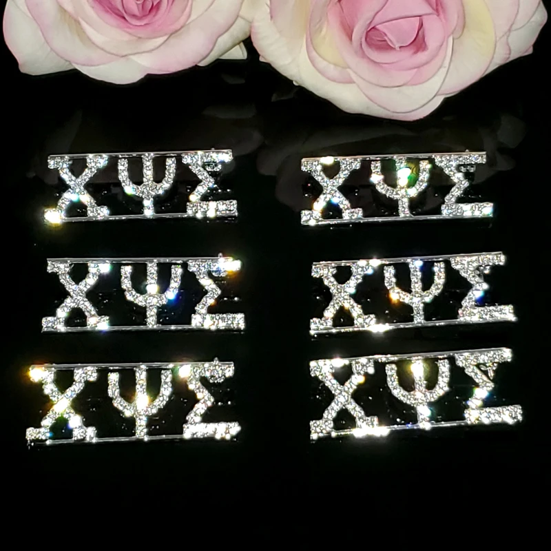 Greek Letters Brooch "Chi Psi Sigma" Lapel Pins in Sliver Tone Rhinestone Handmade Greek Jewelry&Gift WHOLESALE
Greek Letters Brooch "Chi Psi Sigma" Lapel Pins in Sliver Tone Rhinestone Handmade Greek Jewelry&Gift WHOLESALE