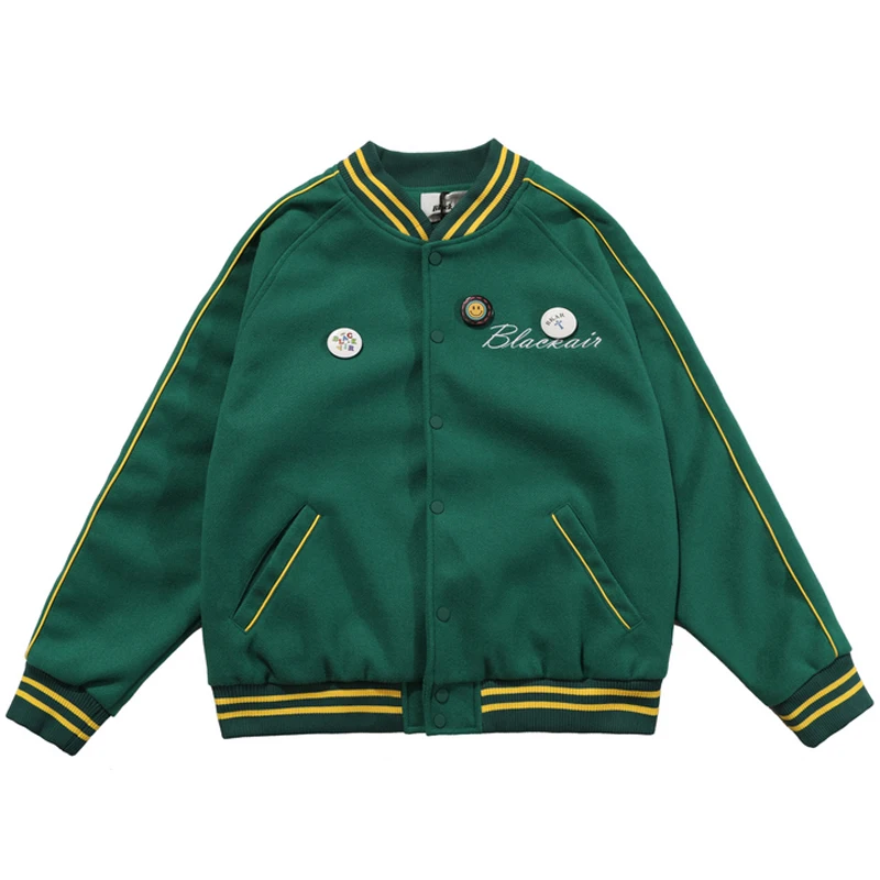 Men Colorful Letter Embroidery Varsity Baseball Jackets Vintage Bomber Jacket Autumn Oversized V-neck Unisex Outwear Streetwear
Men Colorful Letter Embroidery Varsity Baseball Jackets Vintage Bomber Jacket Autumn Oversized V-neck Unisex Outwear Streetwear