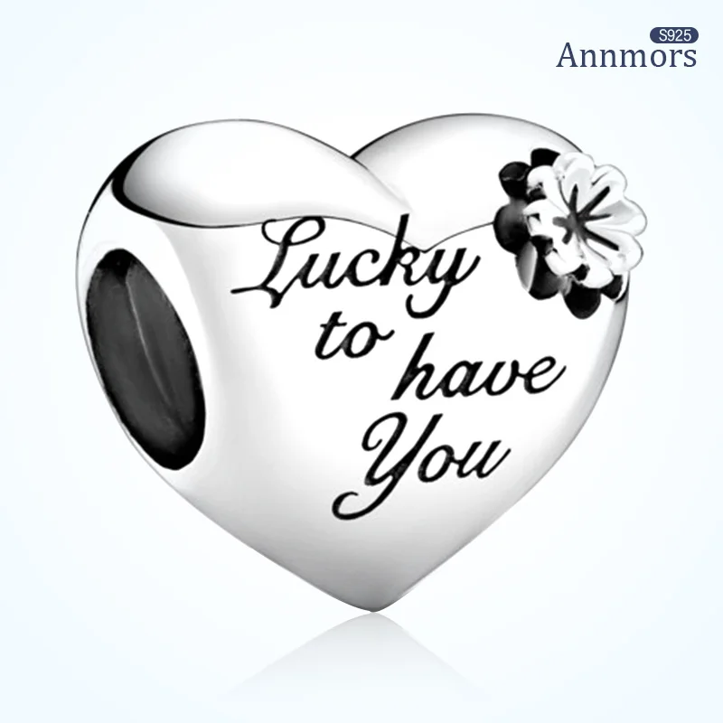 Heart-shaped Fits Original Pandora Bracelet Charms Lucky To Have Your with Flower Pendant Charms Bracelet SSilver Plated
Heart-shaped Fits Original Pandora Bracelet Charms Lucky To Have Your with Flower Pendant Charms Bracelet SSilver Plated