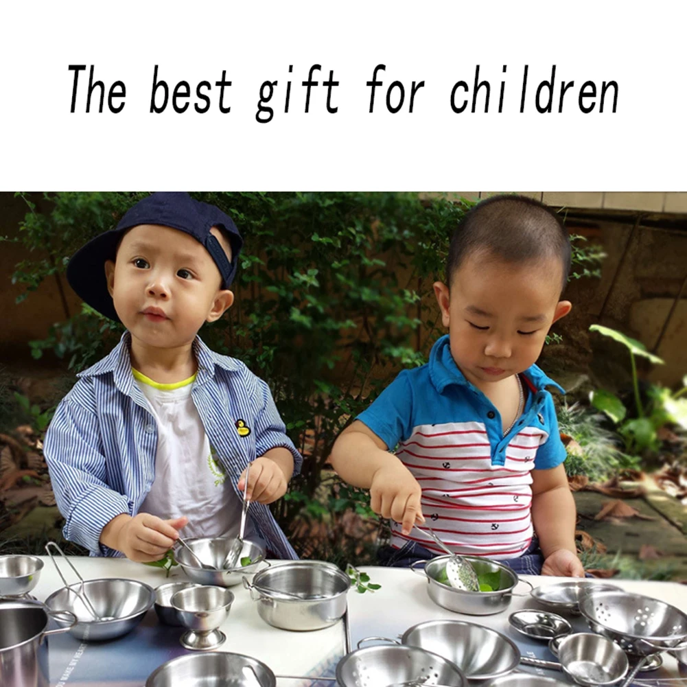 MHA Children Kitchen Miniature Cooking Set Simulation Tableware Stainless Steel Pretend Play Cook Toy 16 Pcs
MHA Children Kitchen Miniature Cooking Set Simulation Tableware Stainless Steel Pretend Play Cook Toy 16 Pcs