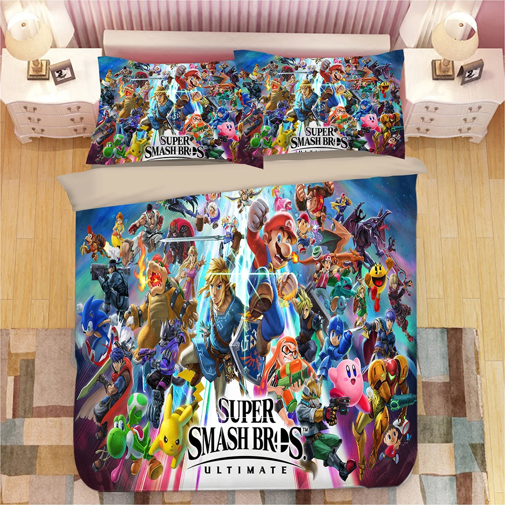 Likurb Super Marioes Duvet Cover Pillowcase Bedding Set Smash Bros Single Twin Full Size for Kids Boy Girls Bedroom Decor
Likurb Super Marioes Duvet Cover Pillowcase Bedding Set Smash Bros Single Twin Full Size for Kids Boy Girls Bedroom Decor