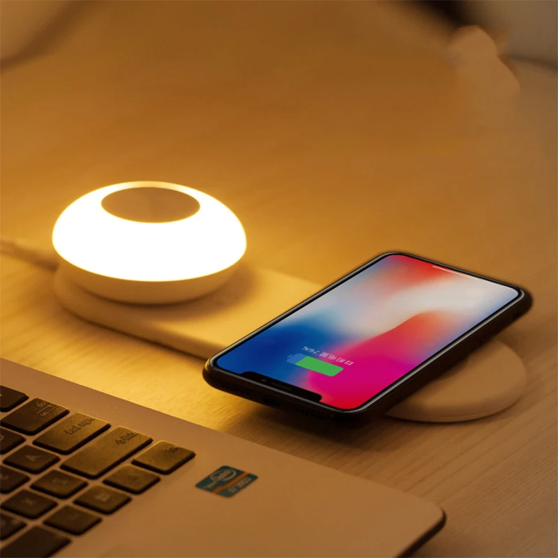 

Mobile Phone Wireless Charging LED Desk Lamp Separate Magnetic Touch Dimming Bedroom Creative Night Light Bedside Lamp DOM668