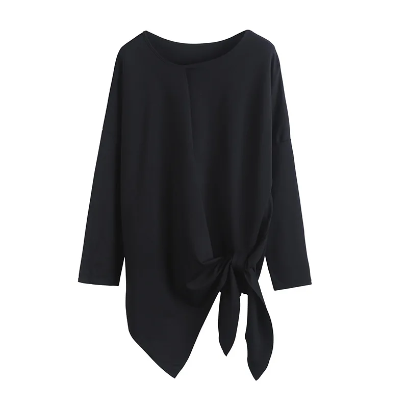 T Shirt Women Kawaii Summer Tops Tide New Bottom Black Tie Bow Loose Long-sleeved T-shirt Women's Top Plus Fashion
T Shirt Women Kawaii Summer Tops Tide New Bottom Black Tie Bow Loose Long-sleeved T-shirt Women's Top Plus Fashion