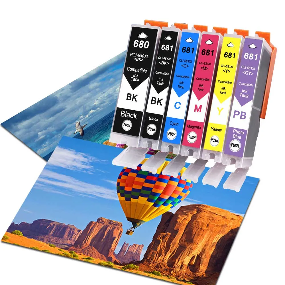 6PK Compatible Ink Cartridges for PGI680 CLI681 PGI-680 CLI-681 use for Canon Pixma TR7560 TR8560 TS6160 TS8160 TS9160 et
6PK Compatible Ink Cartridges for PGI680 CLI681 PGI-680 CLI-681 use for Canon Pixma TR7560 TR8560 TS6160 TS8160 TS9160 et