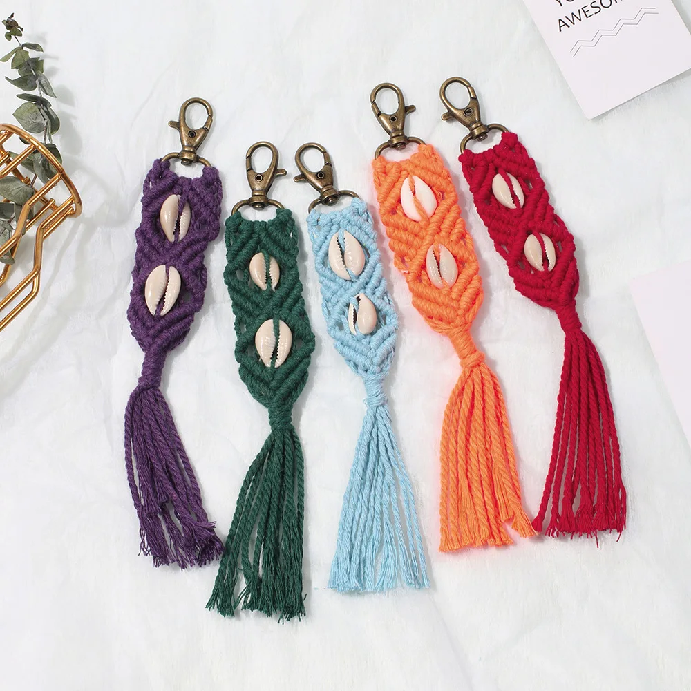 Handmade Weave Macrame Tassel Key Chains for Women Key Holder Keyring Cotton Rope Macrame Bag Hanging Jewelry Decor
Handmade Weave Macrame Tassel Key Chains for Women Key Holder Keyring Cotton Rope Macrame Bag Hanging Jewelry Decor