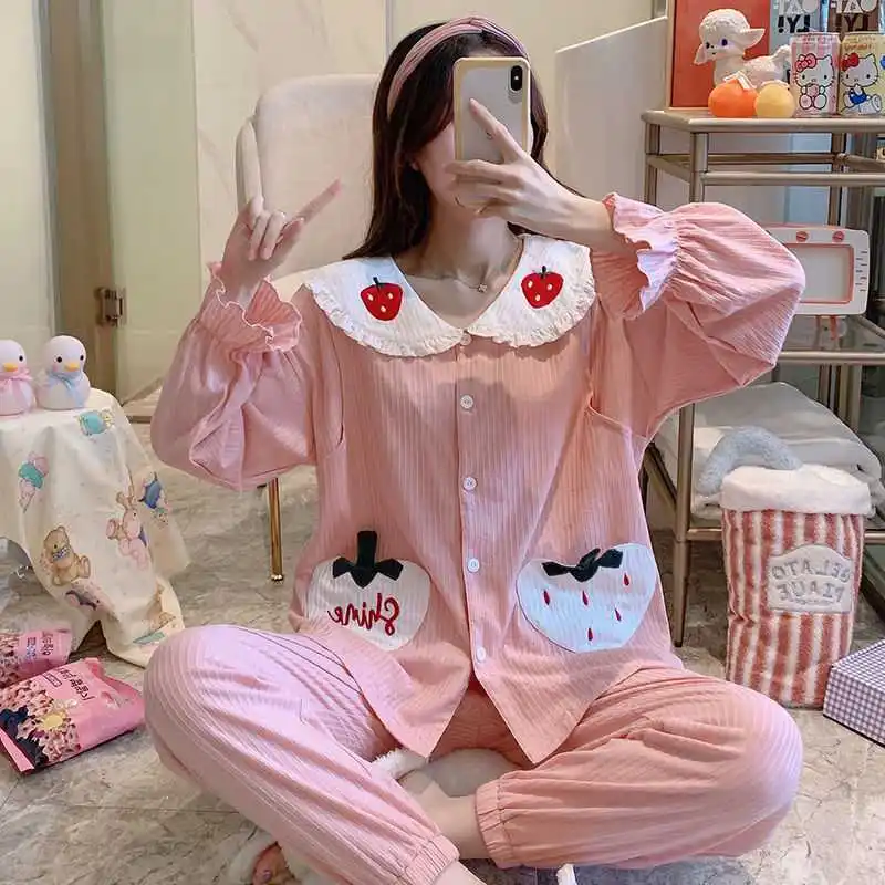 Korean version of Princess Baby collar cotton prenatal pregnant women pajamas women spring and summer postpartum confinement
Korean version of Princess Baby collar cotton prenatal pregnant women pajamas women spring and summer postpartum confinement