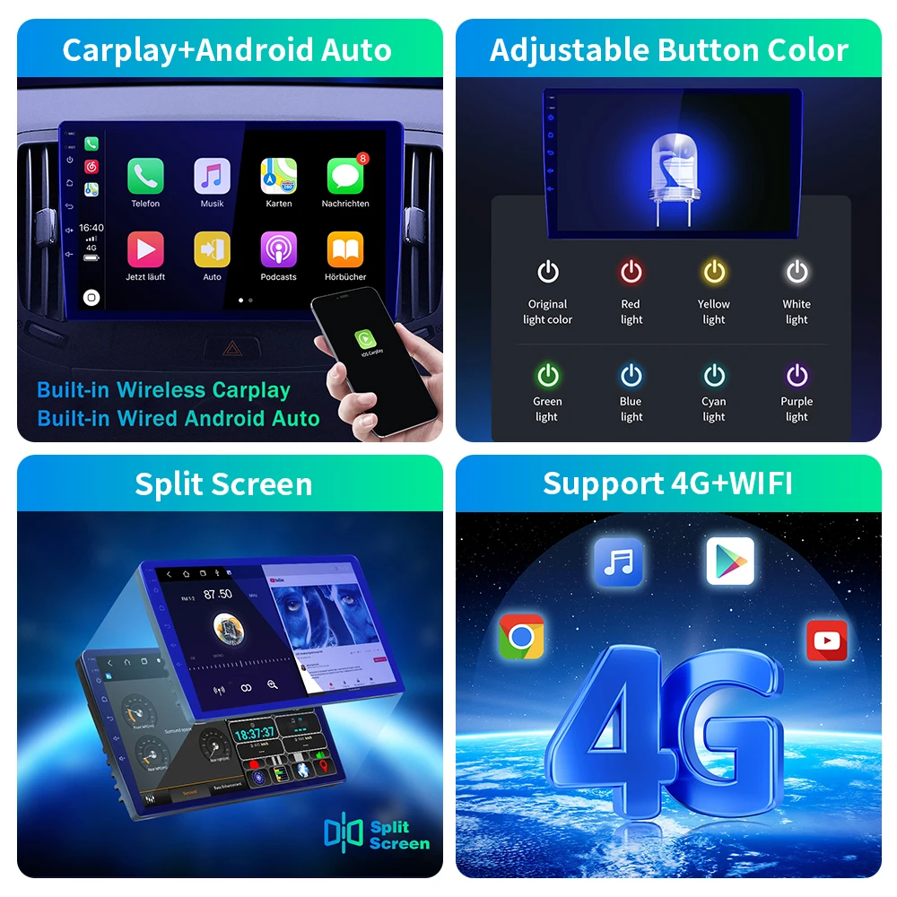 Autoradio For Peugeot 307 2002-2013 6+128G Multimedia Player GPS Navigation DSP Android Auto Carplay IPS Touch Screen 4G no dvd
Autoradio For Peugeot 307 2002-2013 6+128G Multimedia Player GPS Navigation DSP Android Auto Carplay IPS Touch Screen 4G no dvd