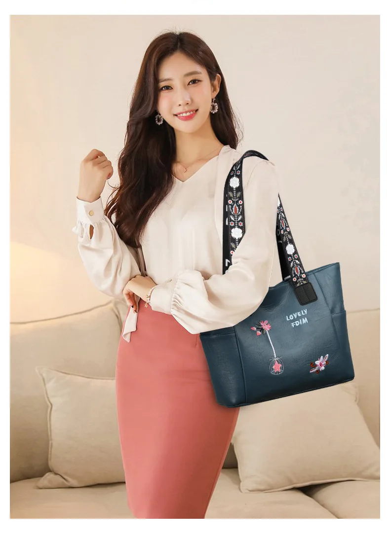 Retro high-capacity soft PU leather ladies handbag handbag designer luxury ladies shoulder bag female handbag
Retro high-capacity soft PU leather ladies handbag handbag designer luxury ladies shoulder bag female handbag