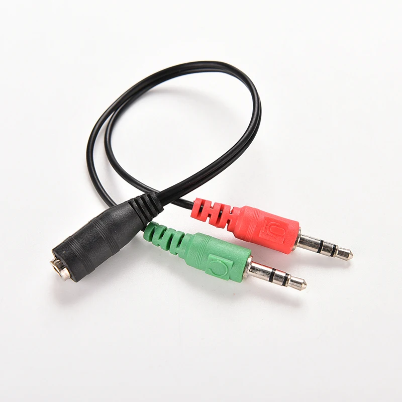 New 2pcs 3.5mm Female Jack to Dual Male Plug Audio Stereo Headset Mic Splitter Cables
New 2pcs 3.5mm Female Jack to Dual Male Plug Audio Stereo Headset Mic Splitter Cables