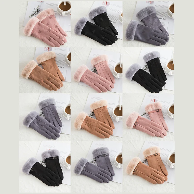 Women Touch Screen Suede Glove Winter Artificial Rabbit Hair Wrist Mouth Gloves Thickening Warm Wool Fleece Mittens
Women Touch Screen Suede Glove Winter Artificial Rabbit Hair Wrist Mouth Gloves Thickening Warm Wool Fleece Mittens