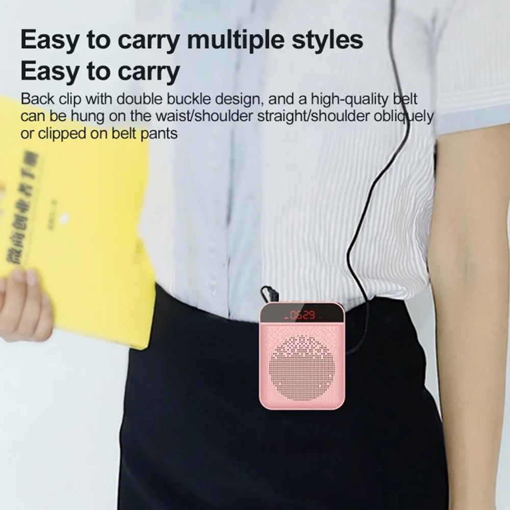 Mini Loudspeaker Voice Amplifier Teacher Lecturing Teaching Dedicated Head Set Outdoor Guide High-power Microphone LCD Display
Mini Loudspeaker Voice Amplifier Teacher Lecturing Teaching Dedicated Head Set Outdoor Guide High-power Microphone LCD Display