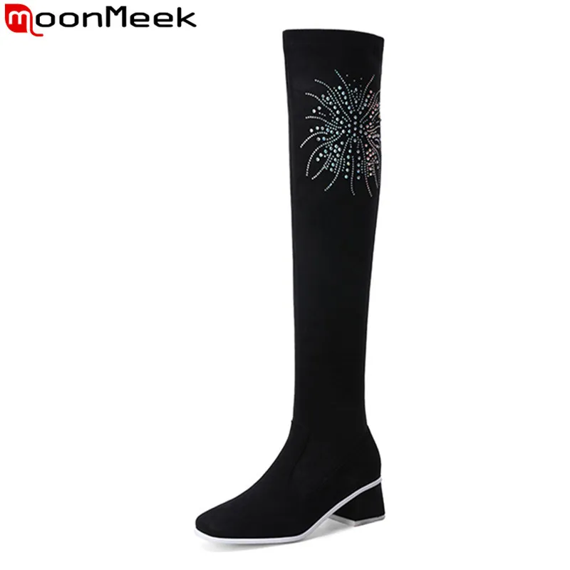 MoonMeek/зима 2020; Новое поступление; Высококачественные сапоги выше колена; Женские сапоги на толстом высоком каблуке с квадратным носком; Цвет ...
MoonMeek/зима 2020; Новое поступление; Высококачественные сапоги выше колена; Женские сапоги на толстом высоком каблуке с квадратным носком; Цвет ...