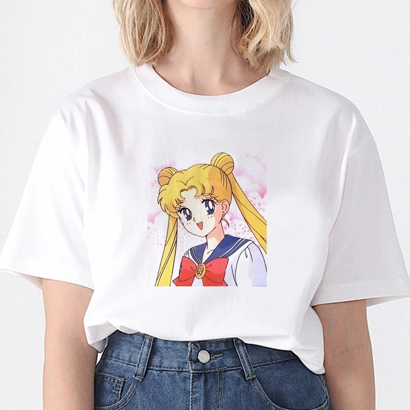 Cartoon Kawaii T Shirt Women Harajuku Ullzang Cute T-shirt 90s Graphic Aesthetic Female Tshirt Korean Style Cute Top Tees