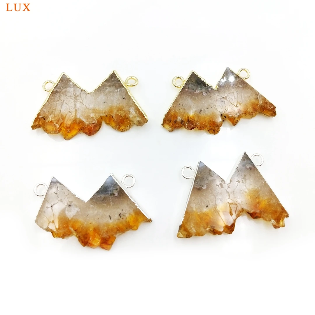 Ожерелье женское с кулоном из натурального желтого цитрина «гора» 
Ожерелье женское с кулоном из натурального желтого цитрина «гора»