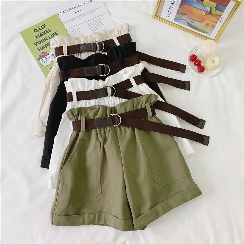 2021 Summer Fashion Elegant High Waist Shorts Women Casual Solid Wide Leg Loose Short Pants with Belt Korean Sweet Femme Y864
2021 Summer Fashion Elegant High Waist Shorts Women Casual Solid Wide Leg Loose Short Pants with Belt Korean Sweet Femme Y864