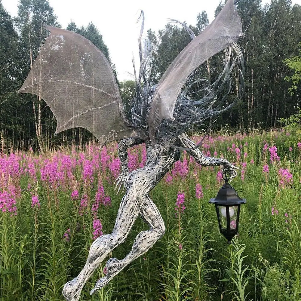Garden Angel Sculpture Elf-with A Flashlight Lantern Garden Yard Garden-Elf Resin Ornament Girl Landscape Crafts Light Ange K3T8
Garden Angel Sculpture Elf-with A Flashlight Lantern Garden Yard Garden-Elf Resin Ornament Girl Landscape Crafts Light Ange K3T8